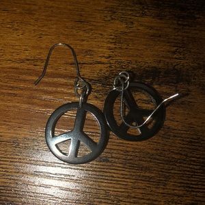 Peace sign earrings